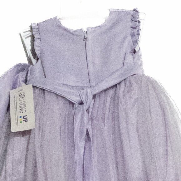 Growing Up Girls Baby Girls Lavender Dress & Hat Set With Floral Embroide Size M - Picture 5 of 5